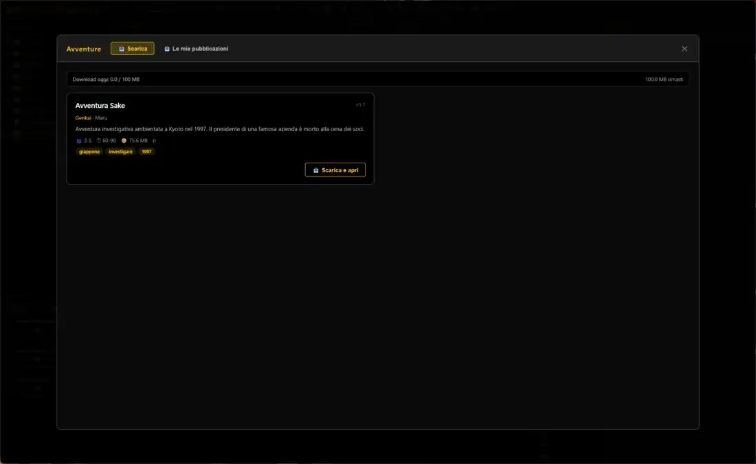 Catalogo avventure online